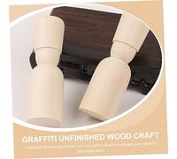 Uonlytech 2sets Unfinished Wooden Peg Dolls DIY Painting Craft for Safe Natural Wood Peg People Figurines for Creative Hand Painted and Room Decoration 15pcs*2