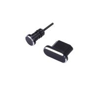Uonlytech 3.5mm Headphone Jack Plug and Micro Usb Dust Plug Set 2pcs Black Dustproof Port Covers for S7 and Honor 6x Phones for Mobile Device Protection