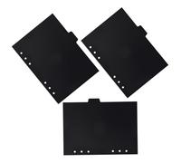 Uonlytech 3 Sets Notebook Binder Dividers Refillable Planner Inserts Black PP Index Tabs for Organizing Notebooks Files and Journals with Replacement Pages