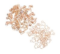 Uonlytech 30 Sets Rhinestone Metal Hook and Eye Closures Durable Sewing Fasteners for Bras Pants Skirts Dresses Reliable Secure Hold Light Gold Elegant Design Suitable for DIY Clothing