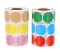 Uonlytech 3000pcs Round Kraft Paper Jam Jar Labels Self-Adhesive Blank Circle Stickers for Food Jars Classroom Marking Office Supplies 6 Rolls