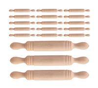 Uonlytech 30pcs Mini Wooden Rolling Pins Set for Baking, Small Dollhouse Cooking Utensils, Friendly Miniature Dough Rollers for Imaginative Play and Kitchen Accessories