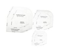 Uonlytech 3pcs Acrylic Bowl Cozy Templates for Quilting DIY Patchwork Rulers for Sewing Comfortable Bowl Mat Stencils for Easy Use in Craft Projects
