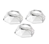 Uonlytech 3pcs Acrylic Crystal Ball Display Base Large Transparent round Sphere Stand Portable Lightweight Decorative Plinth for Home Office Living Decor