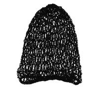 Uonlytech 3pcs Black Mesh Crochet Hair Nets for Women Breathable Female Sleeping Hair Net Caps Handmade Lady Snood Caps for Bath and Sleep