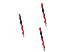 Uonlytech 3pcs Capacitive Stylus Pen Disc Tip Dual Function Drawing Writing Tool for Tablets and Smartphones Stylish Red Design Compatibility