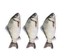 Uonlytech 3Pcs Realistic Fish Pencil Case Set - Unique Fish-Shaped Pen Holder Pouch for School, Office, and Travel - Cute Simulation Fish Design Stationery Bag for