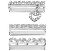 Uonlytech 3pcs Rhinestone Watch Band Charms Lightweight Silicone Ring Loops for Bands Unique Heart Pendant Decoration for Silicone Straps