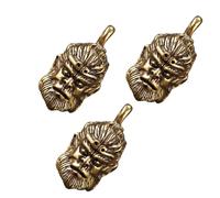 Uonlytech 3Pcs Vivid Monkey Wukong Keychain Pendants Durable Brass Bag Hangings Unique Design for Keys and Accessories Lightweight and Portable Key Ring Charms