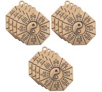 Uonlytech 3sets 4pcs Vintage Brass Eight Diagram Keychain Charms Retro Chinese Style DIY Pendants for Crafts Decorative Array for Necklaces Bracelets and Keychains 4pcs*3