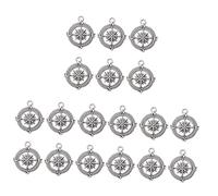Uonlytech 3sets Graduation Themed Compass Pendants Silver Polished DIY Jewelry Making Charms for Bracelets Necklaces and Crafts for Commemorating Graduates 50pcs*3