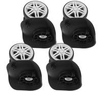 Uonlytech 4 Pairs Silent Suitcase Replacement Wheels with Screws, Heavy Duty Double Row Universal Trolley Casters for Travel Luggage and Trunk Spare Parts