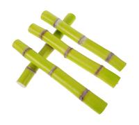 Uonlytech 4 Pcs Artificial Sugar Cane Model Set Realistic Simulated Sugar Cane Props for Restaurant Display and Creative Plant Ornament
