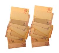 Uonlytech 40 Sheets Retro European Style Letter Papers Vintage Flower Design Writing Paper for Thank You Notes Poems Love Letters Calligraphy Practice and Greeting Cards