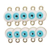 Uonlytech 40Pcs Evil Eye Charms for DIY Jewelry Making Alloy Beads for Bracelets Necklaces and Key Chains Decorative Accessories Symbolizing Fortune