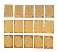 Uonlytech 48 Sheets Vintage Kraft Paper Stationery with Lace Writing Paper for Thank You Notes Love Letters Poems Greetings Patterns for Personal and Craft Use