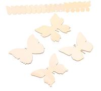 Uonlytech 48pcs Wooden Butterfly Cutouts Unfinished Wood Panels for DIY Crafts Painting Party Pendants Natural Blank Wood Slices for Home Decorations and Creative Handcrafts