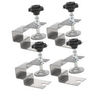 Uonlytech 4pcs Adjustable Drawer Front Installation Clamps with Slip Gasket Heavy Duty Panel Fixing Clips for Woodworking Cabinet Assembly Stable Clamping for Various Thicknesses