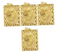 Uonlytech 4pcs Antique Brass Tiger Pendant Retro Zodiac Charm Decor for DIY Keychains Necklaces Bracelets Lightweight Durable Design with Fine Craftsmanship for Family Friends