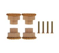 Uonlytech 4pcs Bohemian Style Wooden Drawer Knobs Rattan Cabinet Knobs Round Shape Synthetic Material Safe and Reliable for Wardrobes and Shoe Cabinets