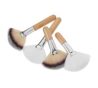 Uonlytech 4pcs Cheekbones Brush Face Makeup Brush Large Soft Nylon Bristles Natural Wood Handle No Shedding Comfortable to Use Elegant Style for Women's Daily Beauty and Mother's Day