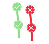 Uonlytech 4pcs Classroom Answer Paddles Game Voting Boards Red and Green Handheld Judging Accessories for Teacher and Party Use