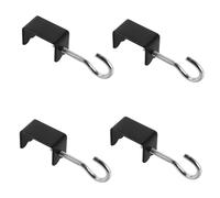 Uonlytech 4pcs Desk Mount Bag Holder Hooks Clamp-on Backpack Hanger 50kg Load Capacity Black Portable Table Edge Hook for Office, School Desk Organization and Headphone Storage