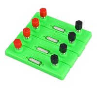 Uonlytech 4pcs Fixed Value Resistor Set 5Ω 10Ω 15Ω 20Ω for Physics Circuit Experiment, DIY Electronic Experiment, Physics Laboratory Teaching Supplies