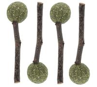 Uonlytech 4pcs Hamster Chew for Teeth Natural Wood Bunny Chew Small Pets Dental Care and Loneliness Reduction Chewing Playthings for Hamsters and Guinea Pigs