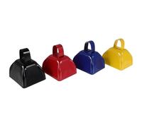 Uonlytech 4pcs Handheld Metal Cowbell Noisemakers with Handle Loud Cheering Bells for Sports Events Football Parties and Holiday Celebrations