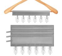 Uonlytech 4Pcs Laundry Clips for Hanging Clothes Wardrobe Organizer Clips with Hooks in Smoke Grey for Bathroom and Travel