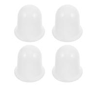Uonlytech 4pcs Manual Vacuum Cupping Device Silicone Cups Easy to Use Manual Operation White Portable Multifunctional Skin Cups Tools for Body Massage Techniques