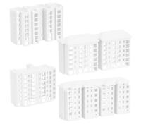 Uonlytech 4pcs Miniature Plastic Building Models Set, Small DIY Apartment House Props for Crafts and Landscape Accessories, Simulated Miniature Residential Decor for Sand Table and Model