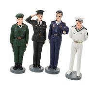 Uonlytech 4pcs Miniature Soldier Figurines Set Resin Mini Figures for Educational Play Historical Reenactment Army Models for Desktop Decoration and Simulation