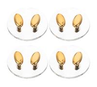 Uonlytech 4Pcs No-Drill Adhesive Power Plug Socket Hanger Hooks for Cord Organizer Holder, Gold Cable Wire Holder Keepers for Kitchen Bathroom Home Storage