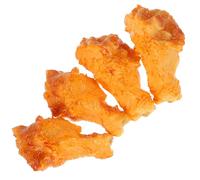 Uonlytech 4pcs Realistic Simulated Fried Chicken Leg Model Set, Artificial Orleans Style Fake Chicken Wings for Play Kitchen, Food and Pretend Cooking Accessories