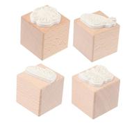 Uonlytech 4Pcs Wooden Butterfly Rubber Stamps Durable Animal Craft Seals for DIY Scrapbooking Handbook Card Making with Pattern Printing