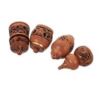 Uonlytech 4pcs Wooden Diffuser Cage Pendants with Carved Hollow Chinese Ornament Design Natural Wood Essential Oil Diffuser Necklace Charms and Keychain Accessories Portable Aroma Decoration