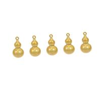Uonlytech 5 pcs Copper Gourd Shape Keychain Pendant Unique DIY Hanging Decor Stylish Adornment for Craft Projects Eye Catching Accessory for Personal Use