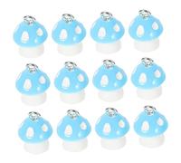Uonlytech 50pcs Candy Color Resin Mushroom Pendants for DIY Jewelry Making Cute Charms for Bracelets Necklaces Keychains Earring Accessories Chic and Lightweight Ornaments