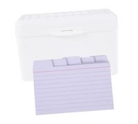 Uonlytech 50pcs Lined Flash Cards with Storage Box Notepads for Revision Word Practice and Exam Preparation Versatile Study Tool for Students and Professionals