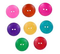 Uonlytech 50PCS Mixed Color Wooden Sewing Buttons Craft Fasteners for DIY Clothes Scrapbook Knitting Crochet Decoration Lightweight and Easy to Sew for Art Projects and Shirts