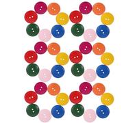 Uonlytech 50pcs Round Wood Buttons for Sweaters Decorative Wooden Sewing Buttons for DIY Cardigans Jackets Crochet Embroidery Patchwork Knitting Crafts