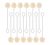 Uonlytech 50pcs Wool Balls Brush Leather Dye Applicator Tool for DIY Projects and Leathercraft, Wool Material Daubers for Gluing and Staining Shoes and Leather