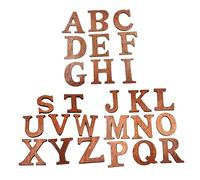 Uonlytech 52pcs Alphabet Wooden Chips English Letters Early Educational Toy Craft Wall Decor Learning Activity