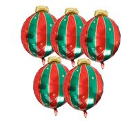 Uonlytech 5pcs Christmas Aluminum Foil Balloons Bright Xmas Party Decorations Lightweight Photo Props Suitable for Home Garden Office Holiday Celebrations