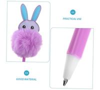 Uonlytech 5Pcs Plush Rabbit Gel Ink Pens Cute Cartoon Animal Long Ears Ballpoint Pens for School Office Party Smooth Writing Journal Planner Supplies