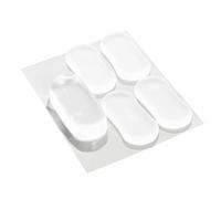 Uonlytech 5pcs Transparent Silicone Toilet Seat Bumpers Durable Cushion Buffers for Quiet Slip Toilet Lid Protection in Home Hotel Hospital and School Use