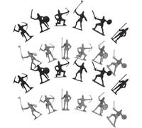 Uonlytech 60pcs Medieval Army Men Historical Knight Soldier Figures Plastic Miniature Warriors Model Set for Classroom History Lessons