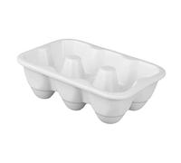 Uonlytech 6grids Ceramic Egg Holder Box Fridge Storage Organiser Safe Eco-friendly Elegant Design